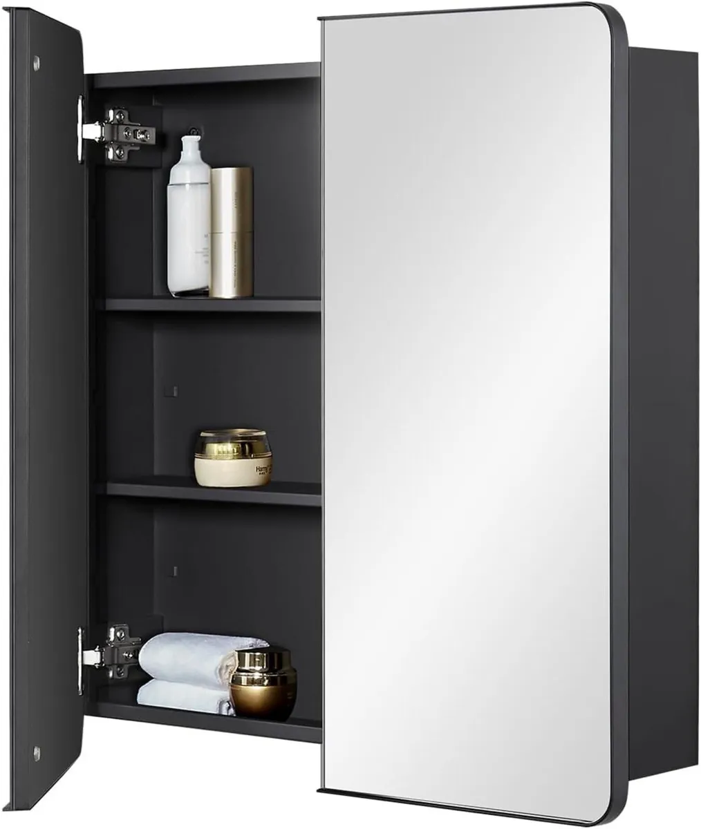 Bathroom Mirror Medicine Cabinet with Storage - - Image 1