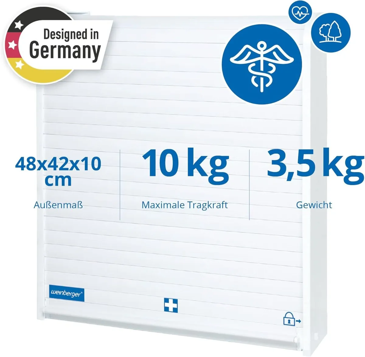 Medicine Cabinet Plastic Bathroom Storage with 14 - Image 4