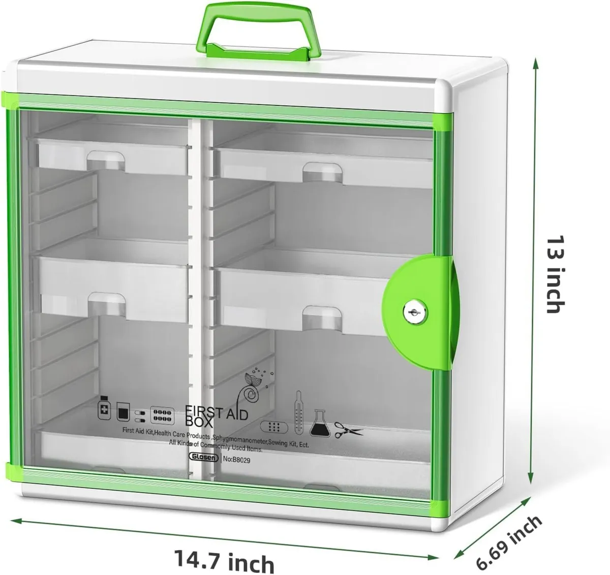 Lockable Medicine Cabinet Organizer Bathroom - Image 2