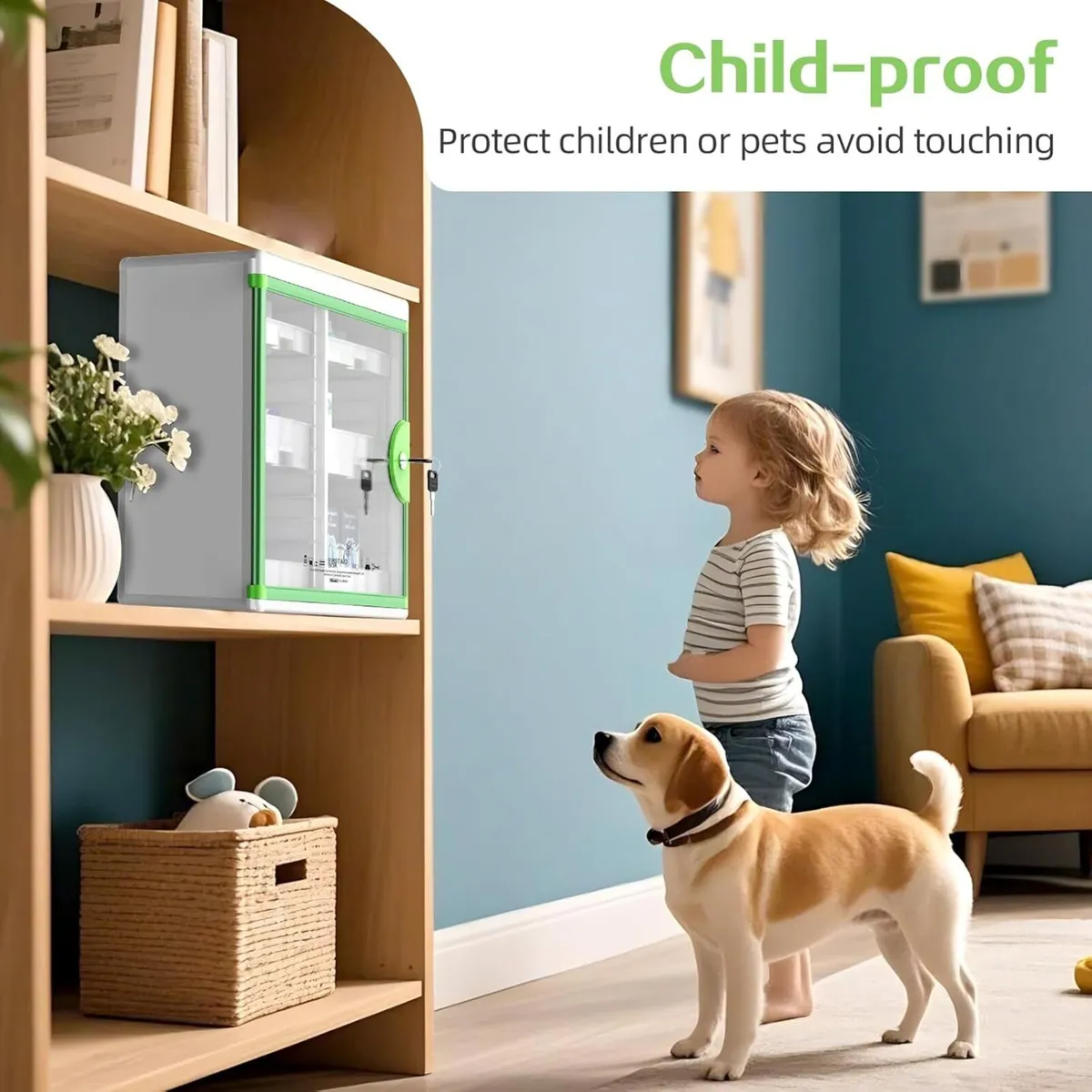 Lockable Medicine Cabinet Organizer Bathroom - Image 4