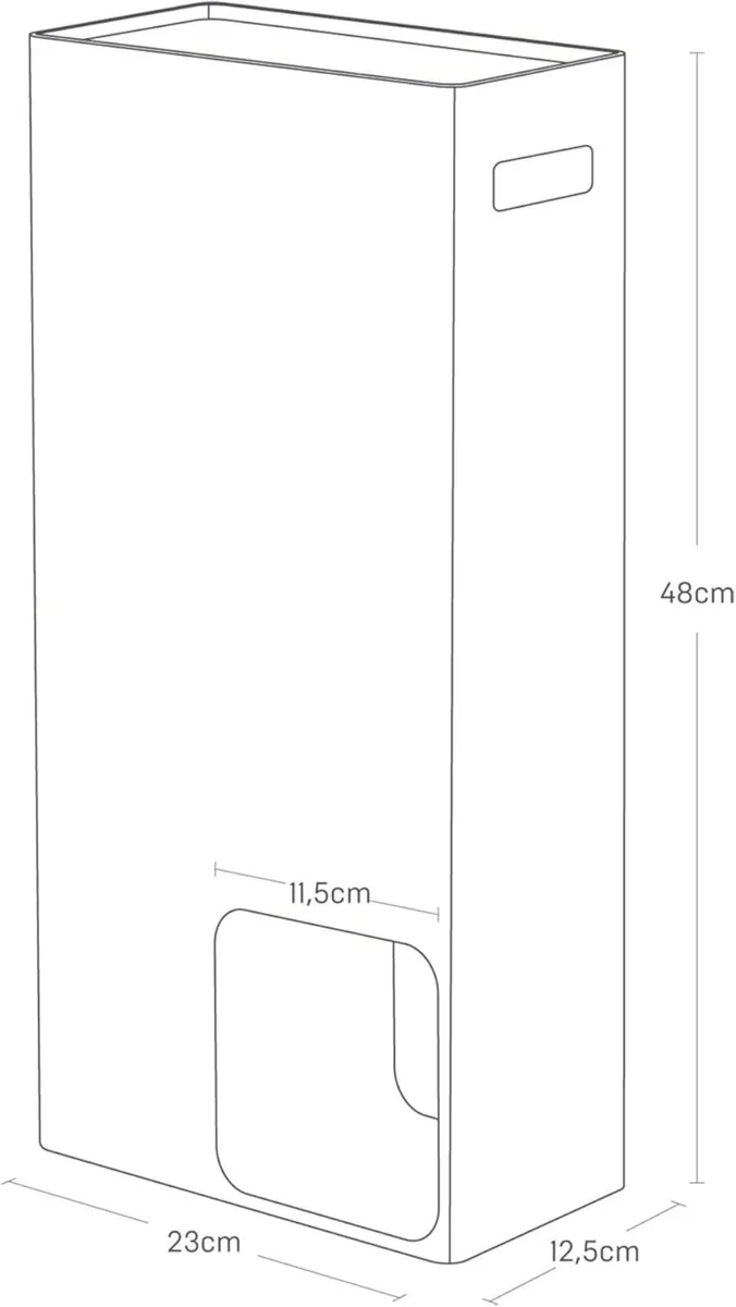 TOWER Toilet Paper Stocker White Steel Minimalist - Image 2