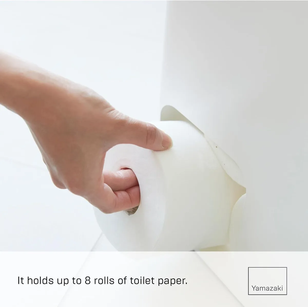 TOWER Toilet Paper Stocker White Steel Minimalist - Image 4