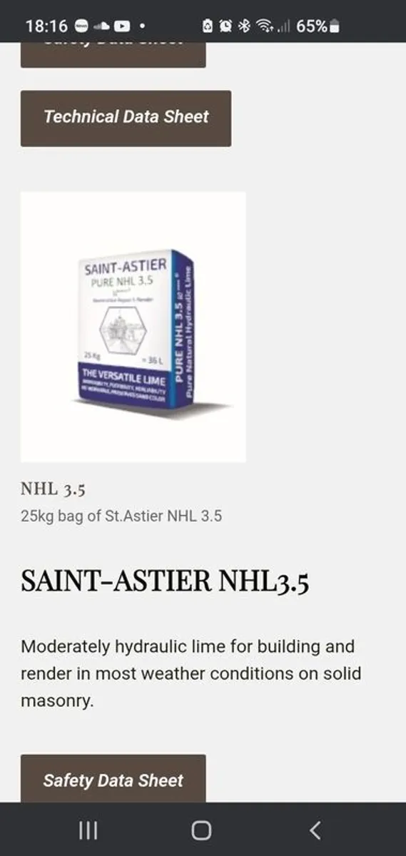 hydraulic lime mortar - Image 1