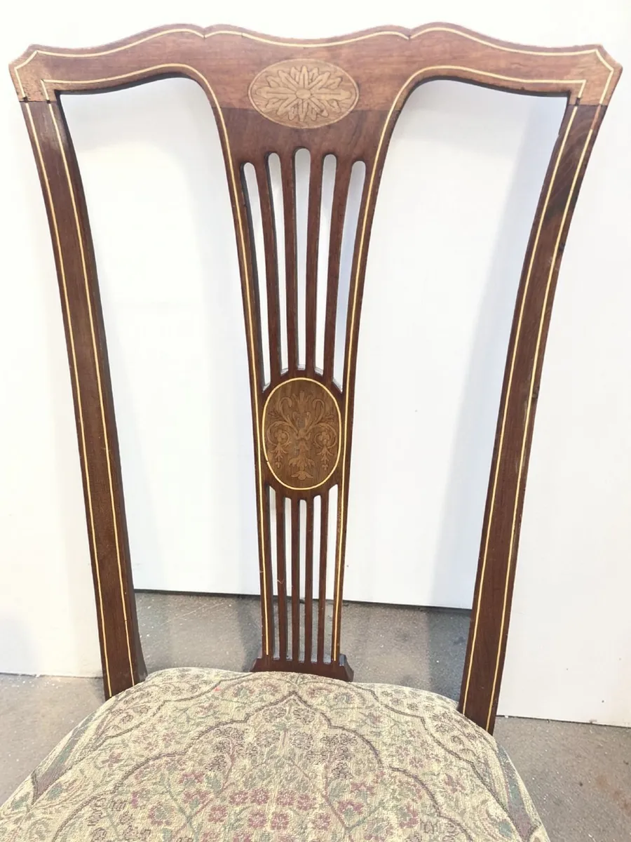 Antique Chairs - Inlaid x 4 - Image 4
