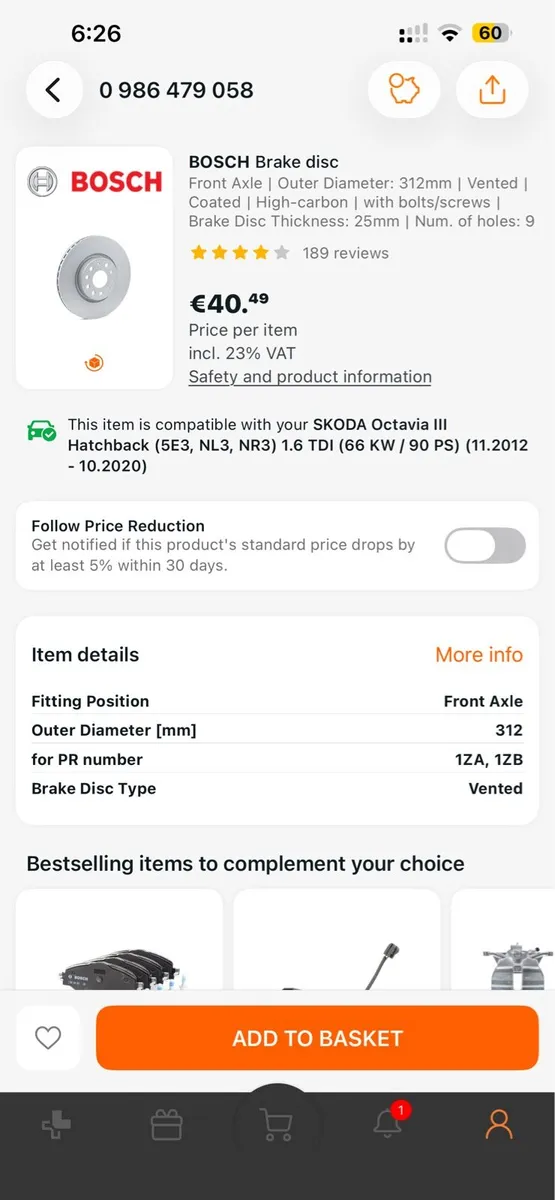 Bosch Brake disks & pads - Image 3