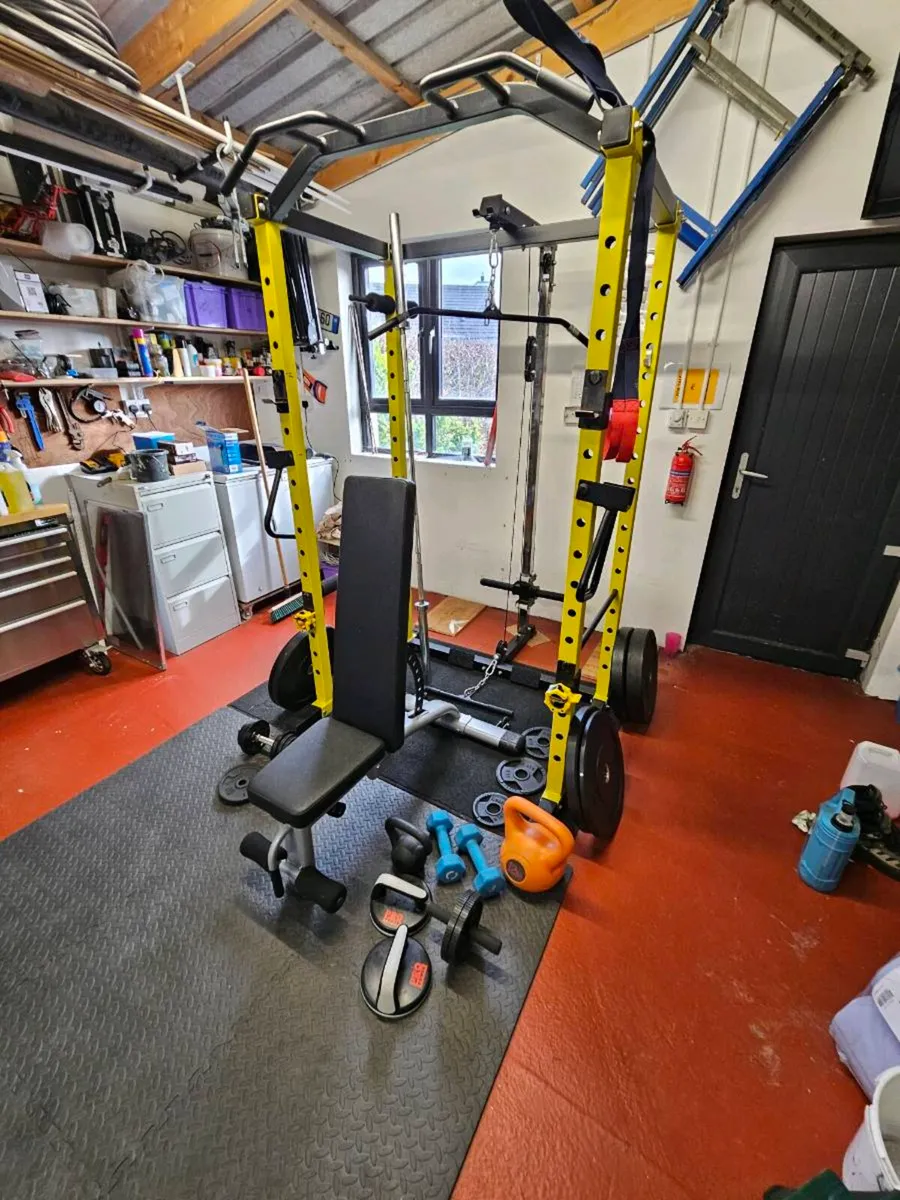 COMPLETE Olympic Bar Heavy Duty Home Gym Setup - Image 2