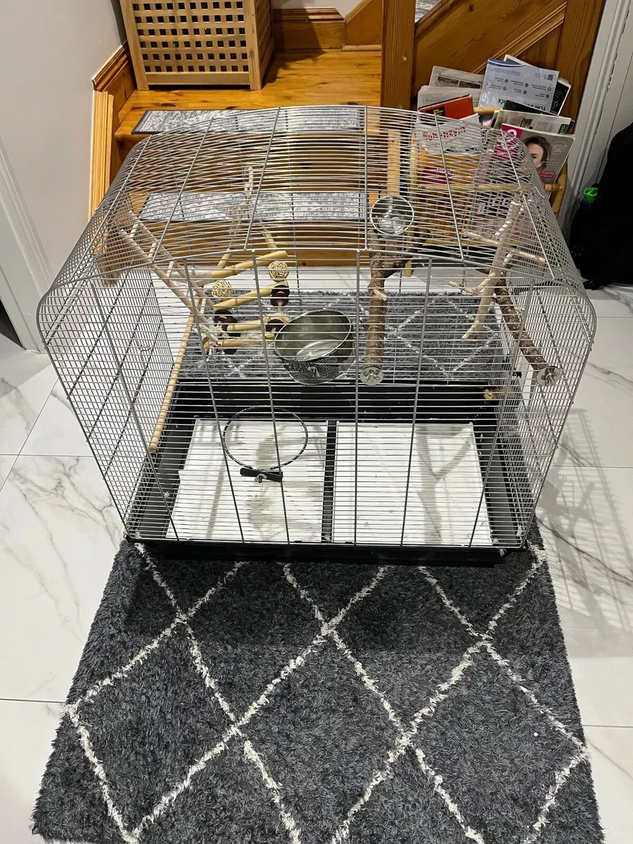 Large bird cage, full set with accessories. - Image 1