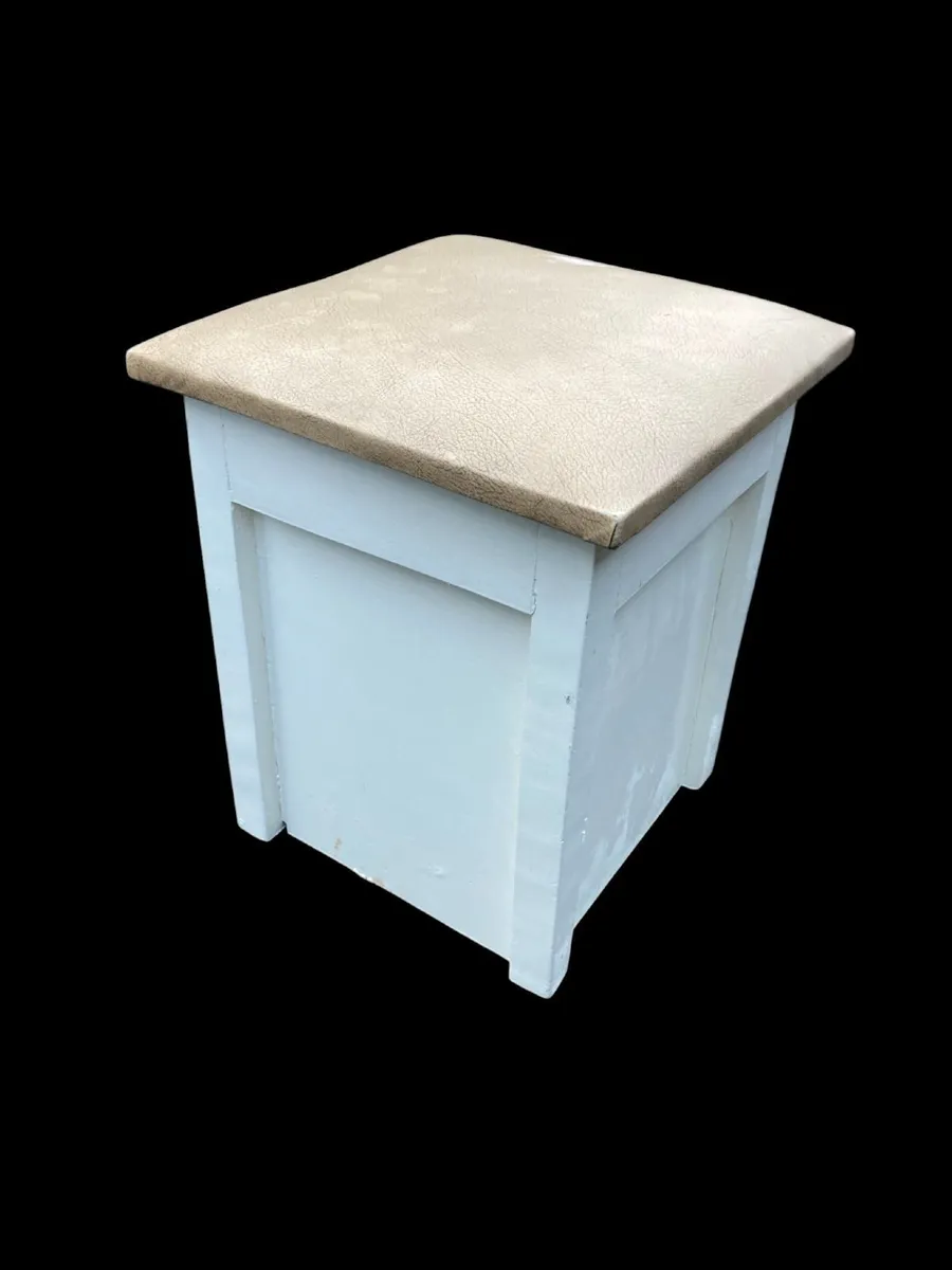 Vintage Linen Box / Ottoman / Storage Cabinet - Image 4