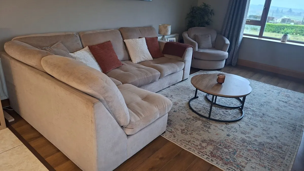 Corner sofa + Swivel Chair - Image 1