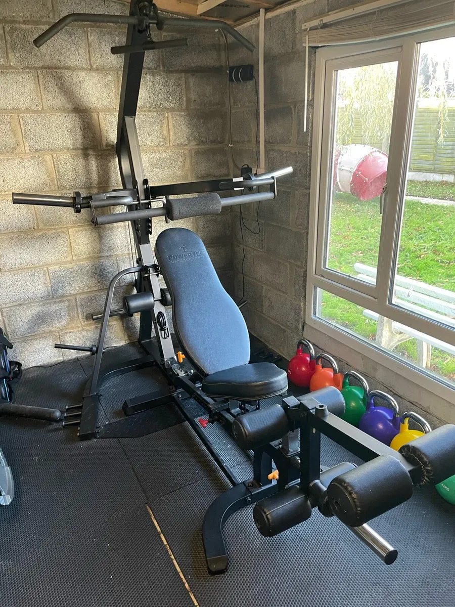 Powertec leverage gym with accessories - Image 2