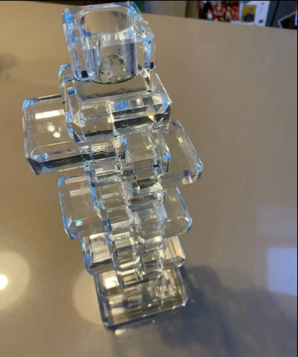 Galway Crystal Candle Holder - Image 2
