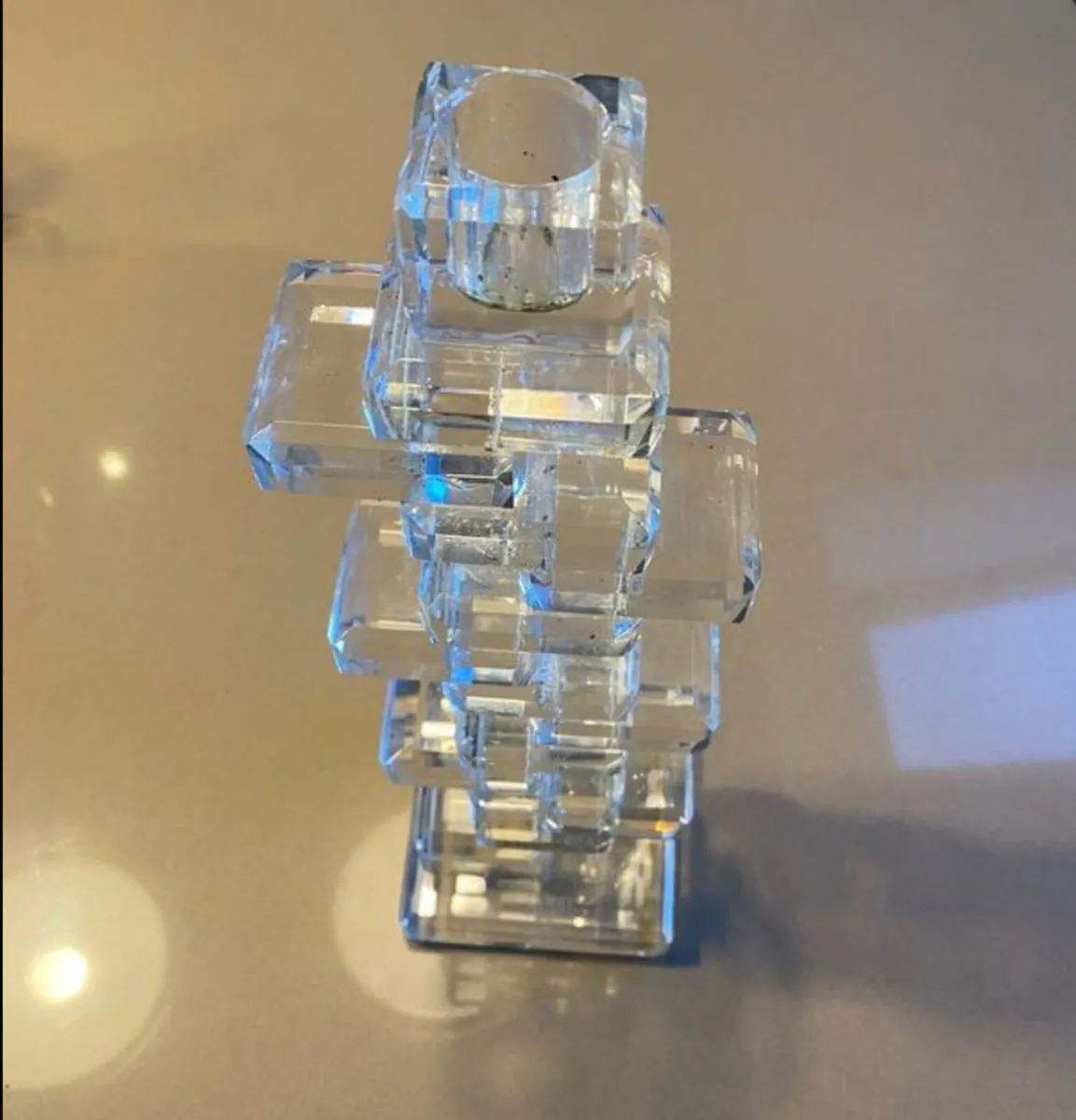 Galway Crystal Candle Holder - Image 3