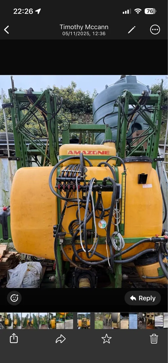 Amazone UF 1200 21m Sprayer - Image 1