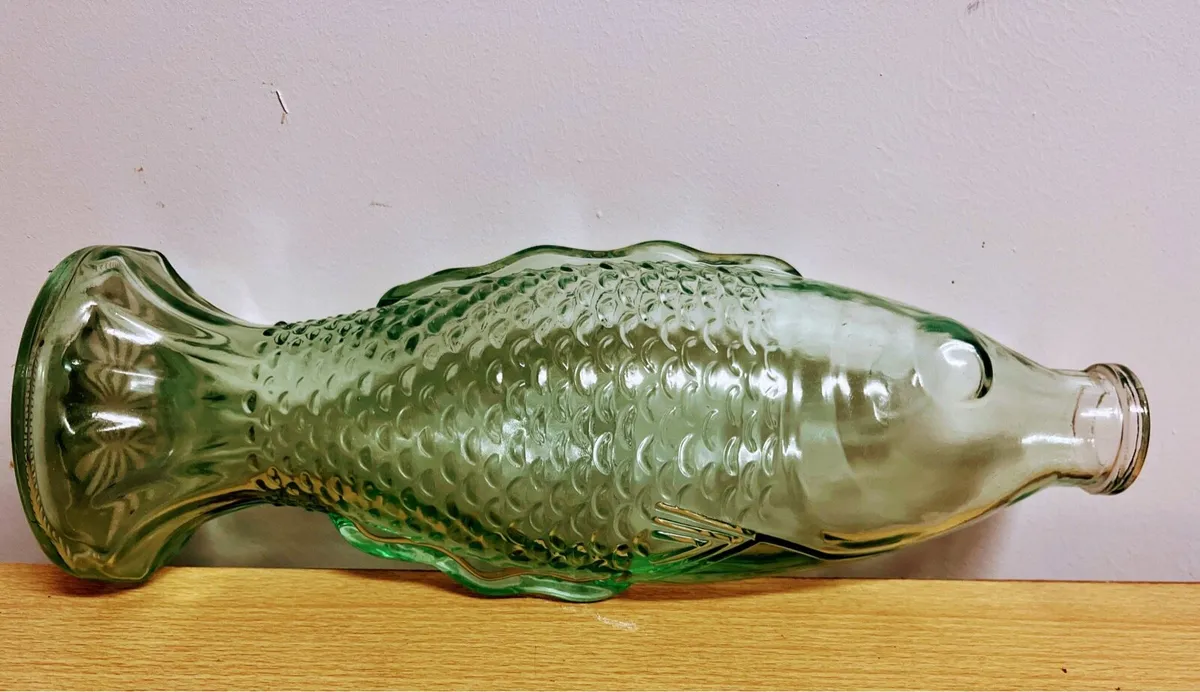 Vintage glass fish bottle - Image 1