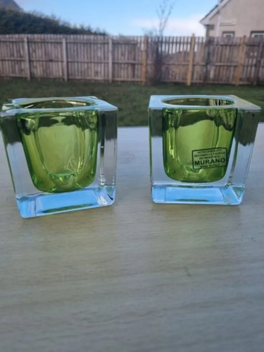 Pair of Murano glass candlesticks - Image 1