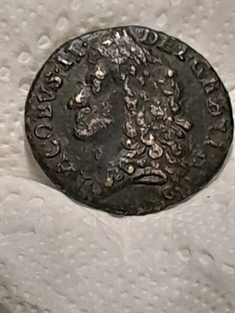 1689 irish coin - Image 1