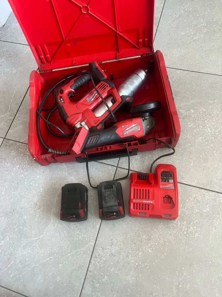 Milwaukee grease gun and grinder - Image 3