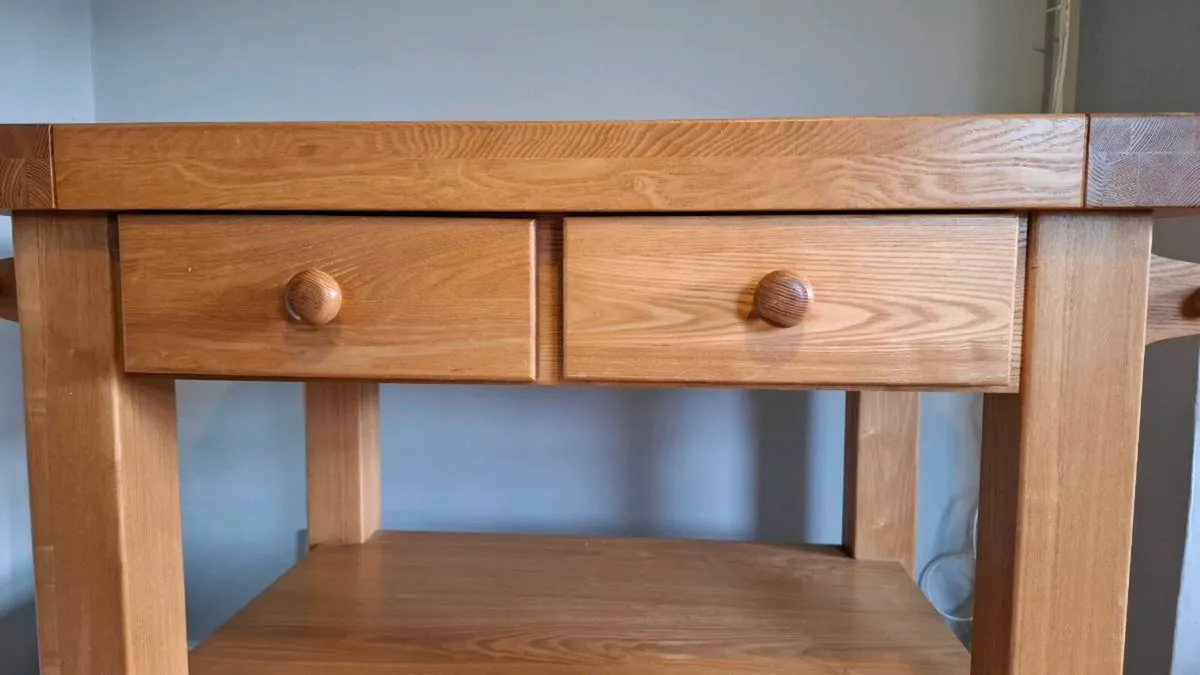 Solid Oak Kitchen Trolley - Image 3