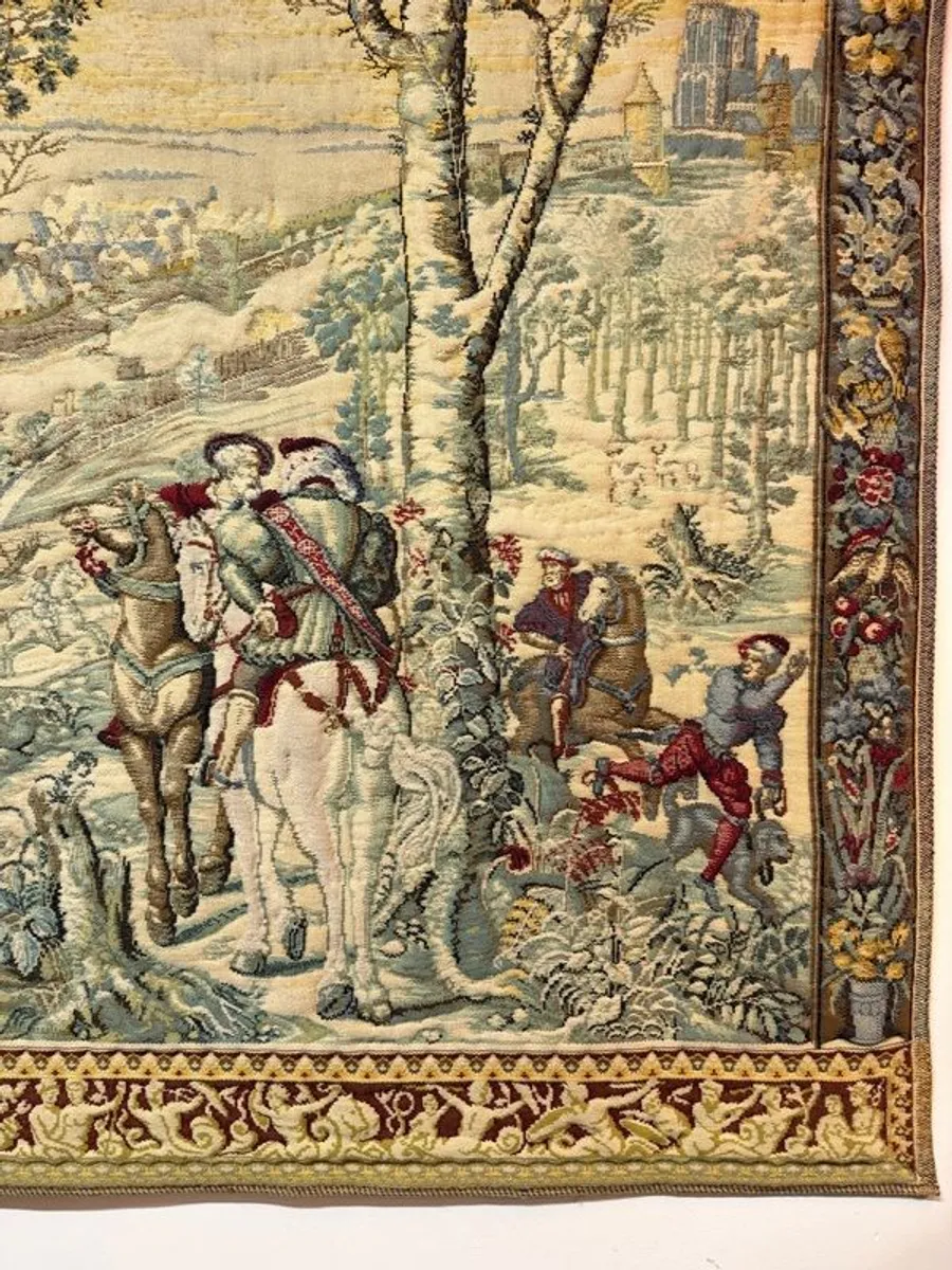 Exquisite Large Vintage French Tapestry - Image 3