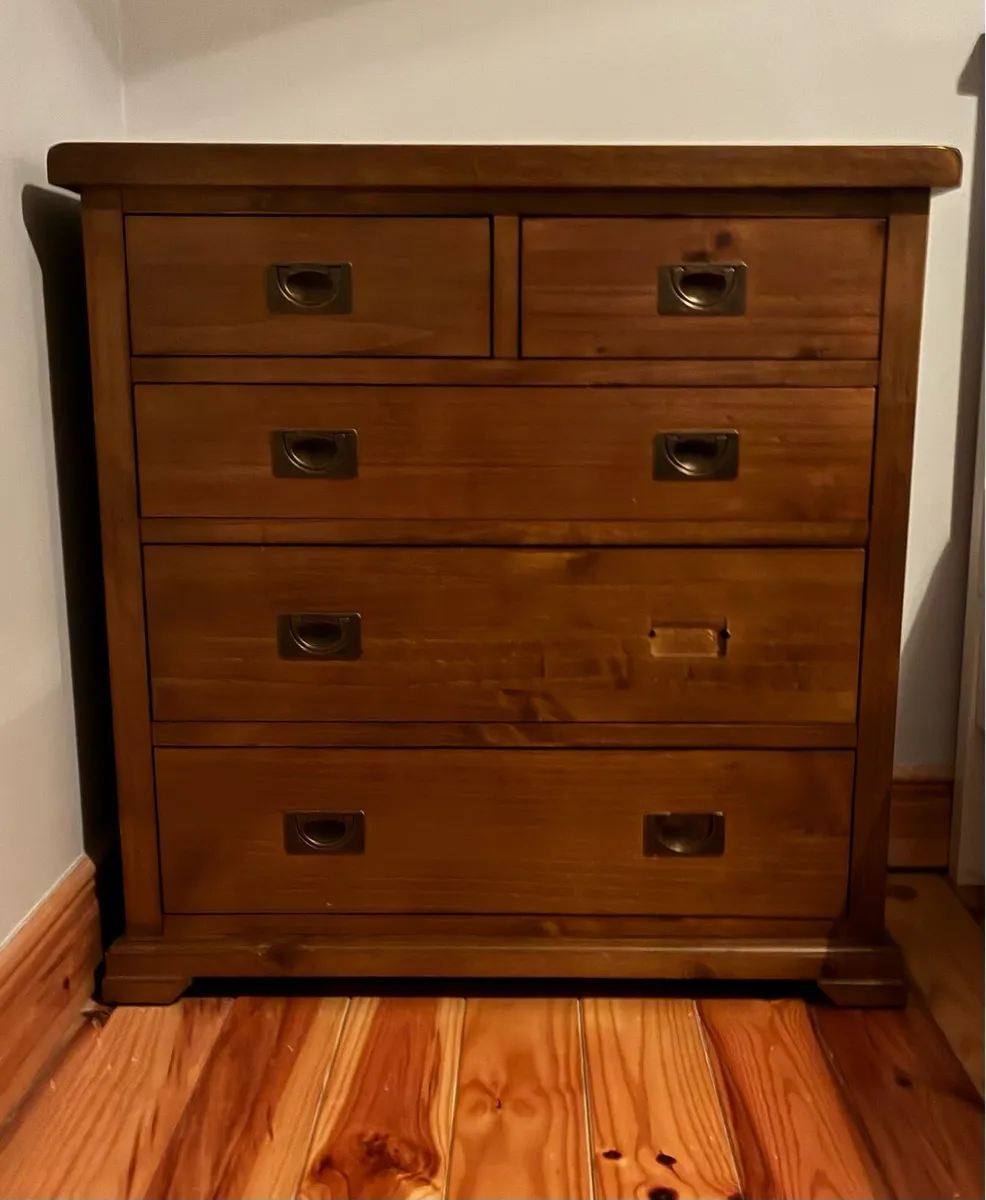 Dark Wood Chest of Drawers - Image 1