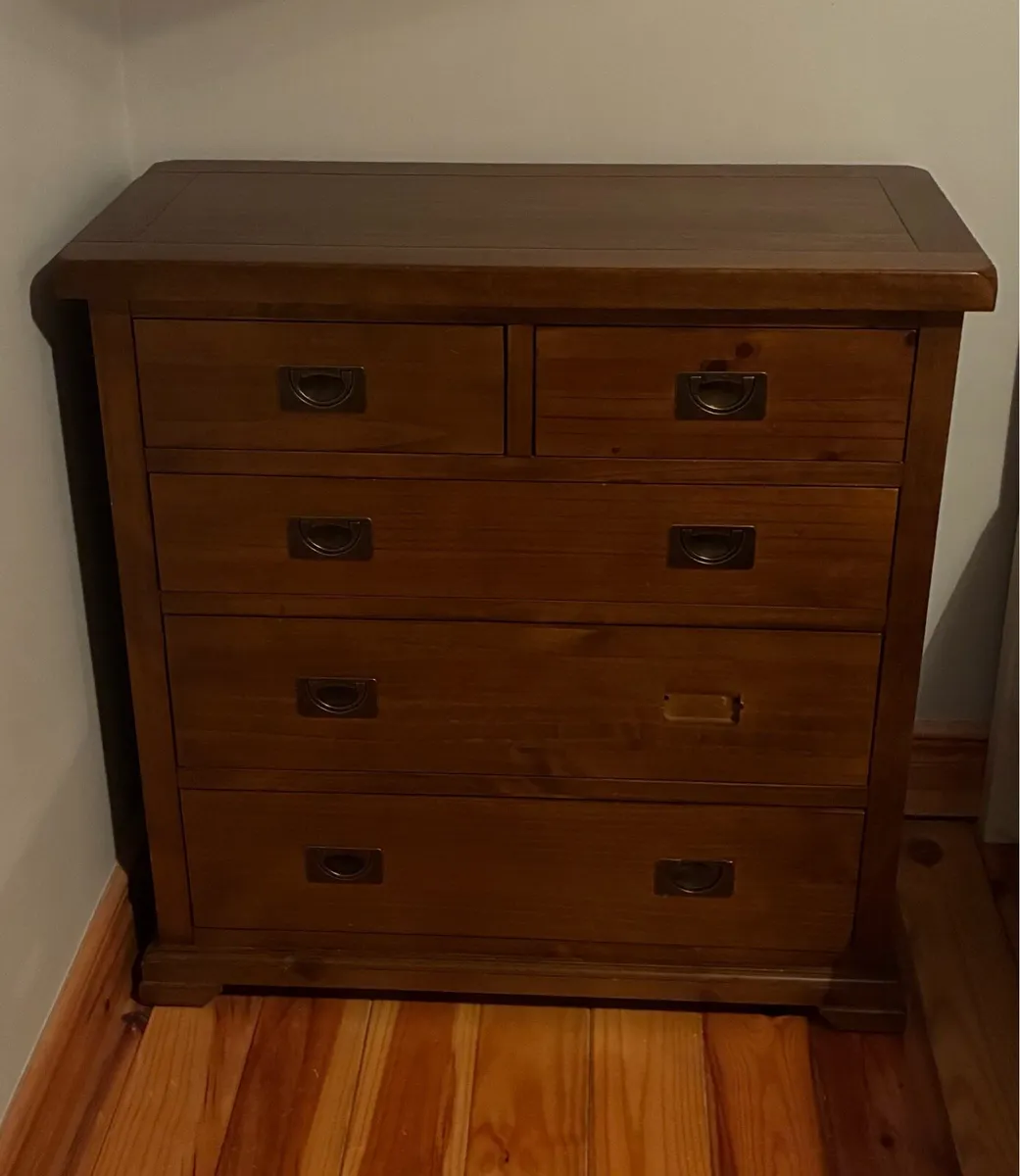 Dark Wood Chest of Drawers - Image 2
