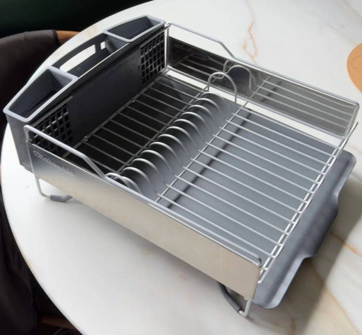 KitchenAid Full Size Dish Rack, Stainless Steel, Light Grey - Image 3