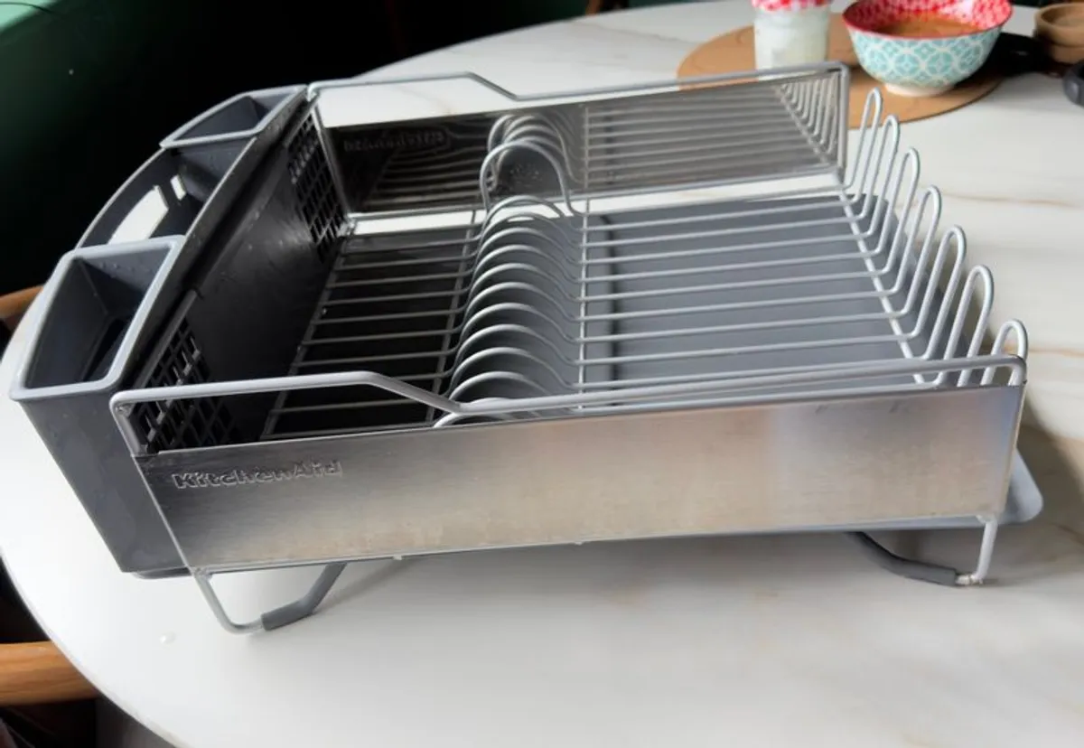 KitchenAid Full Size Dish Rack, Stainless Steel, Light Grey - Image 2