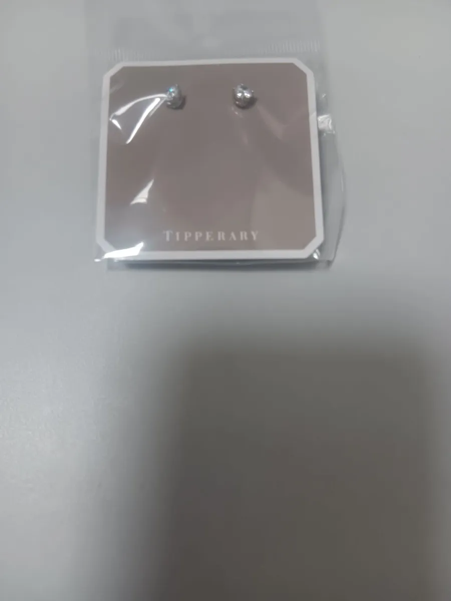 Silver stud earrings - Image 1