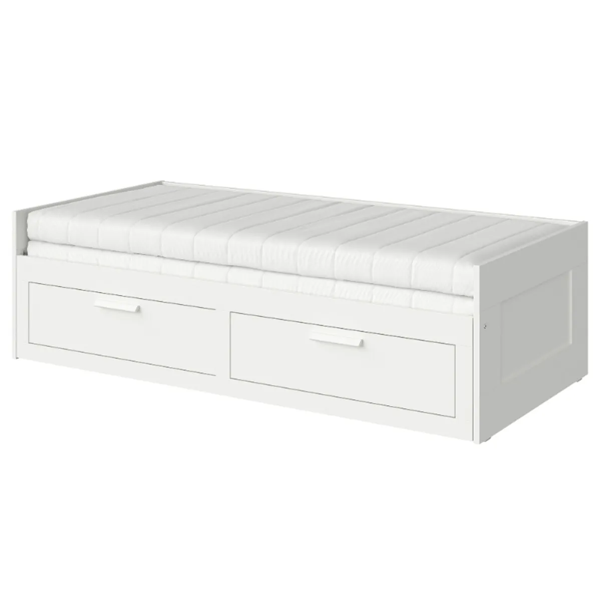 FREE IKEA BRIMNES Bed+ 2 Single Mattresses - Image 1