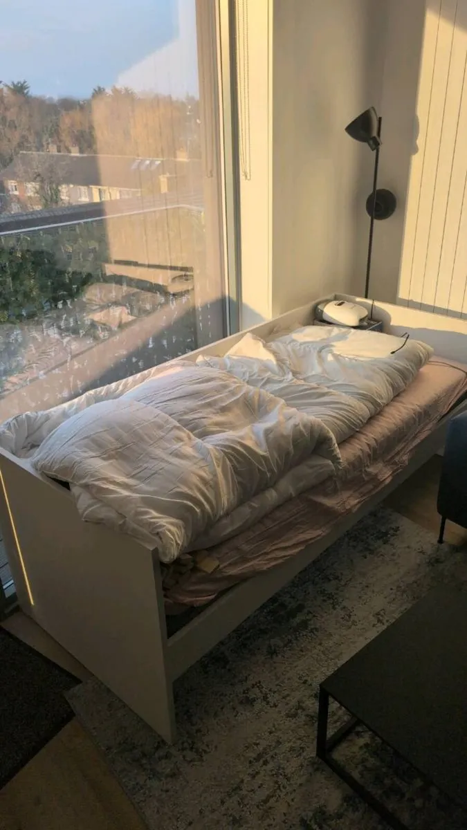 FREE IKEA BRIMNES Bed+ 2 Single Mattresses - Image 2