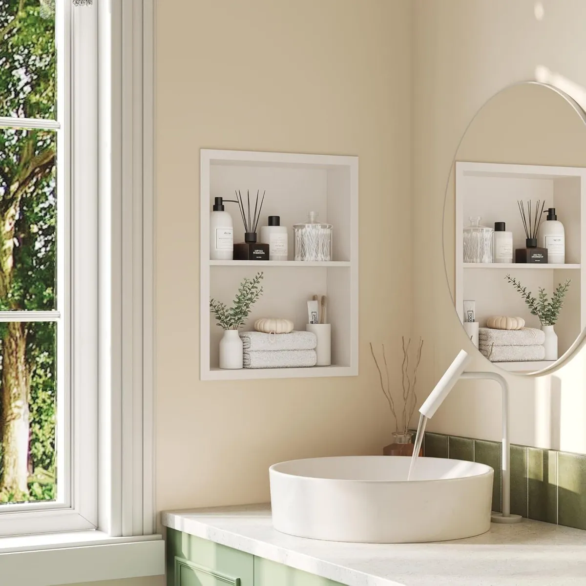 built-in medicine cabinet of stainless steel wall - Image 1