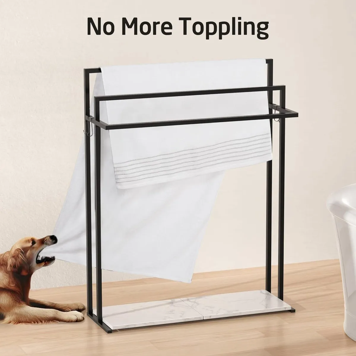3-Tier Freestanding Towel Rail with Extra Large - Image 4