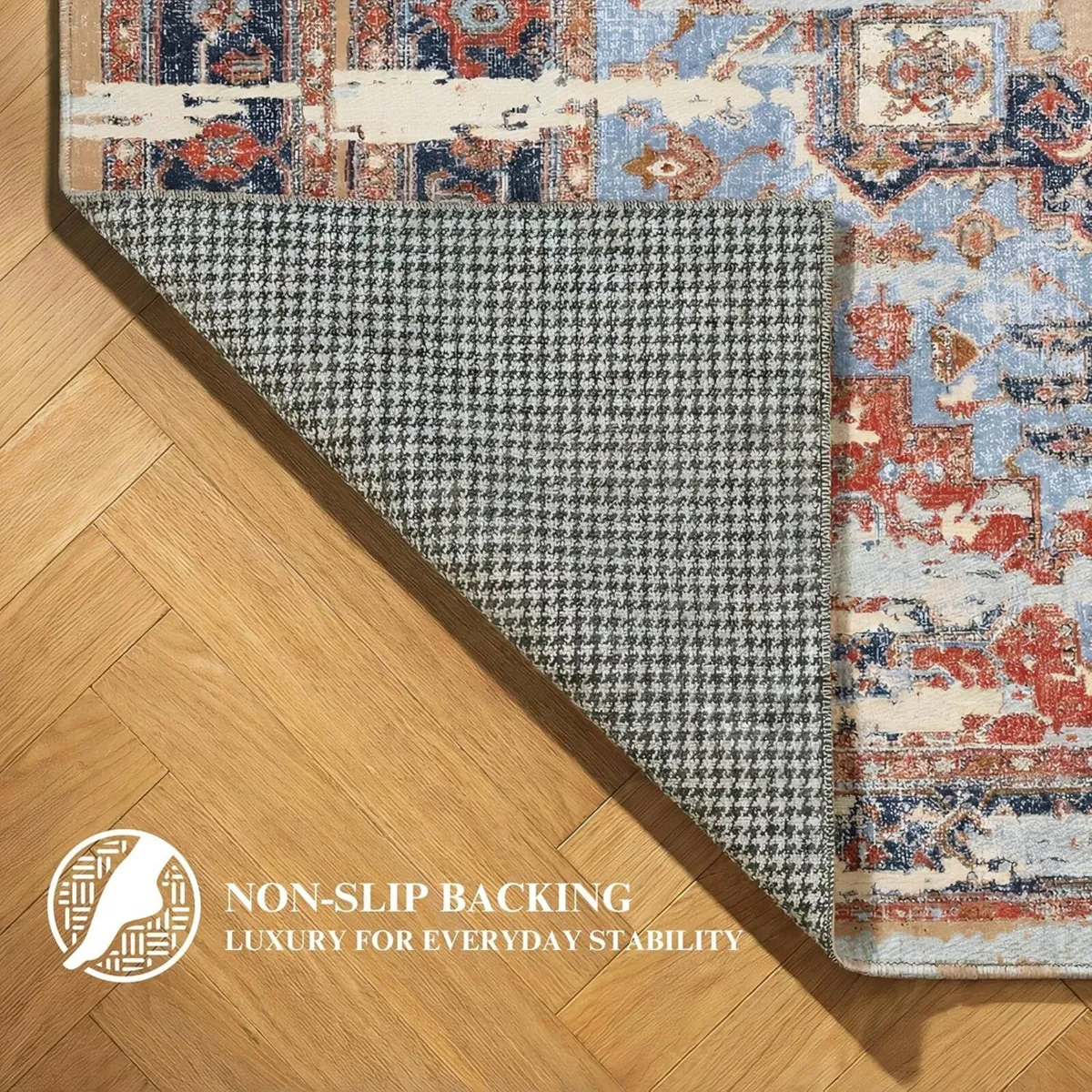 Machine Washable Rug 120x170cm Non-Slip Backing - Image 4