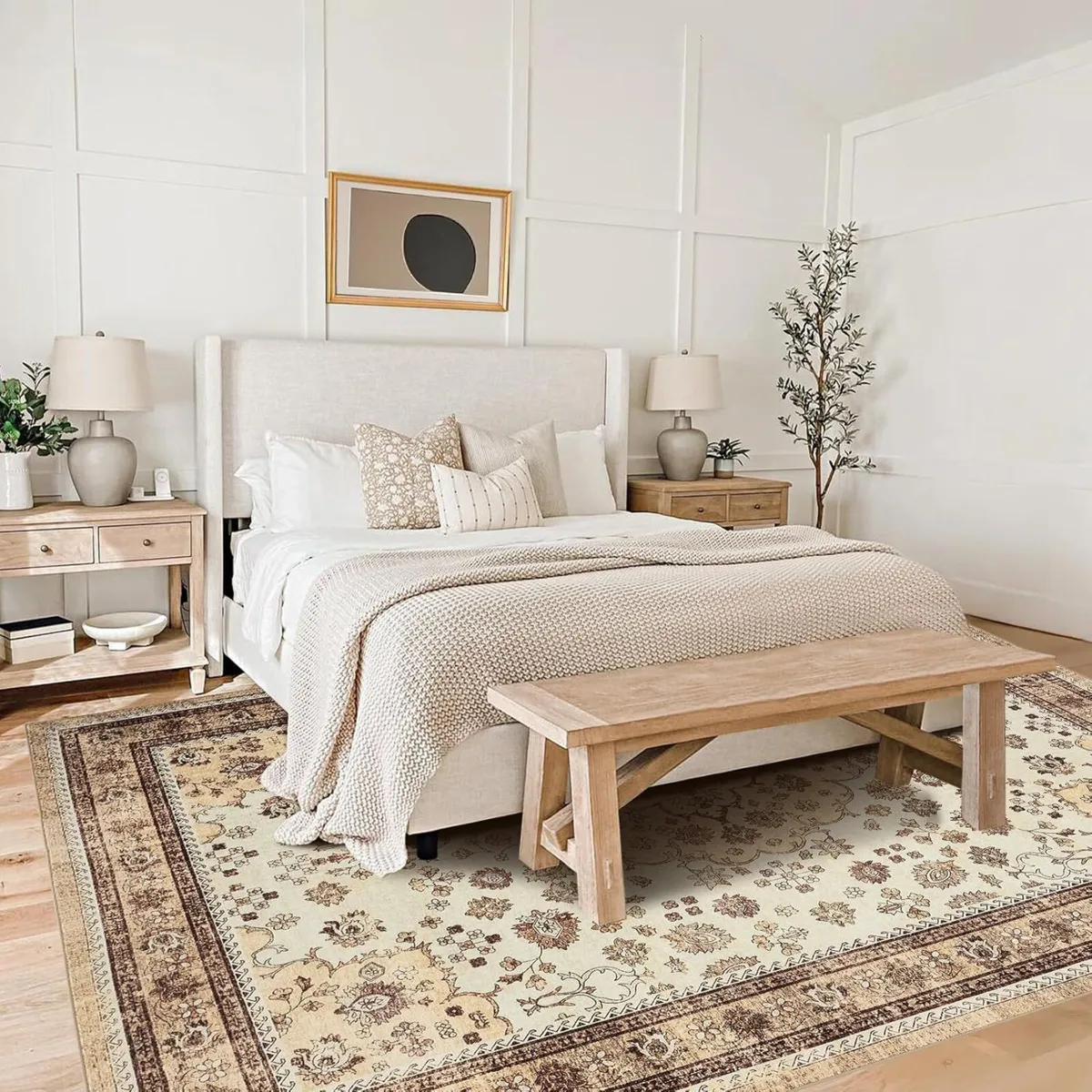 Washable Area Rug Vintage Foldable Thin 200 x - Image 2