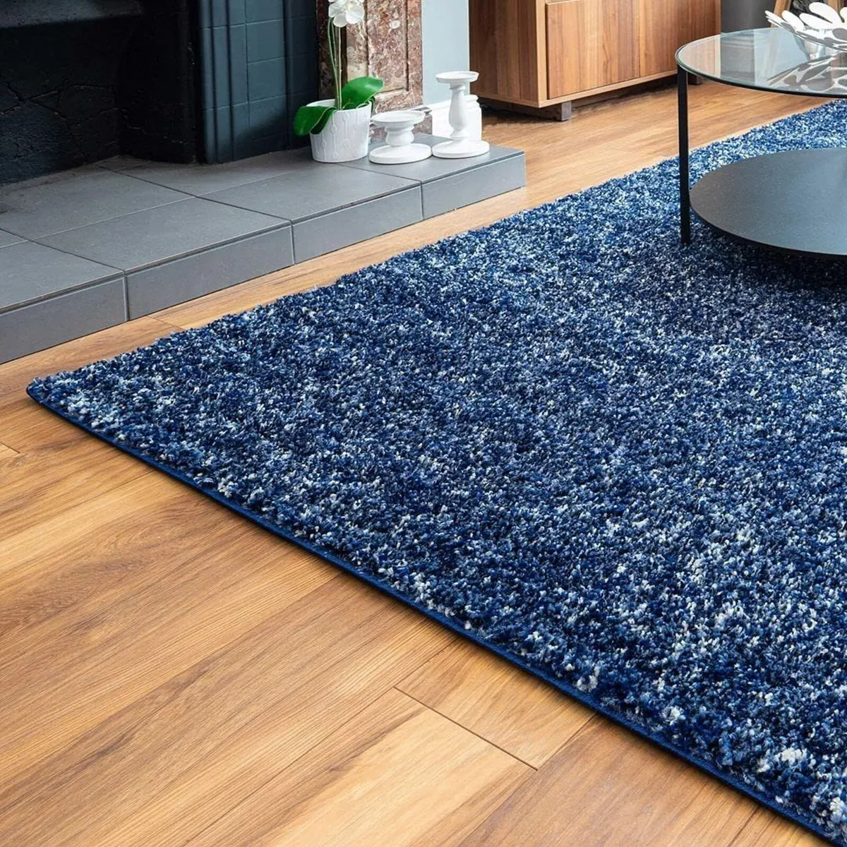 Thick Super Soft Navy Blue Bedside Living Room - Image 3