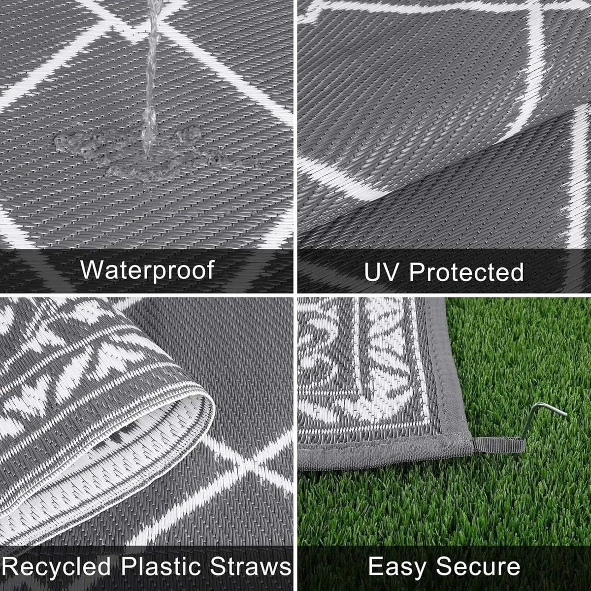 Outdoor Rug for Patios Waterproof 270x360 cm - Image 3