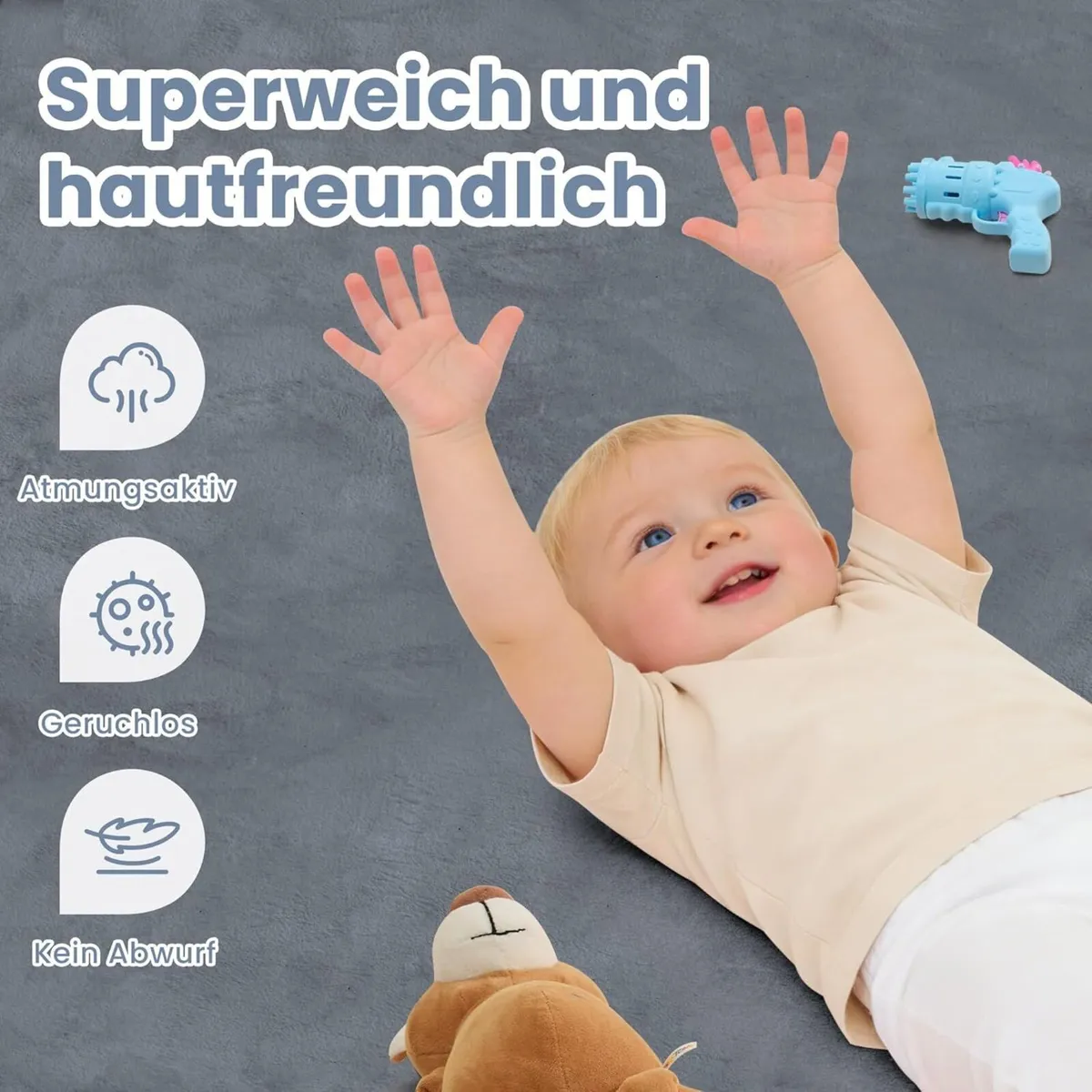 Extra Large Baby Play Mat 3cm Thick Memory Foam - Image 3