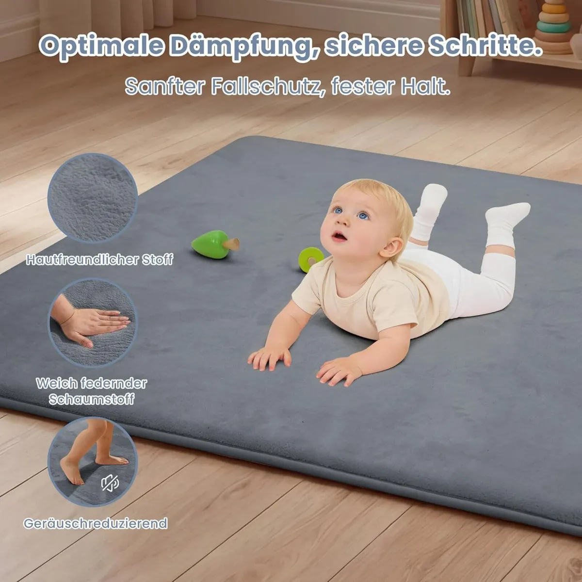 Extra Large Baby Play Mat 3cm Thick Memory Foam - Image 4