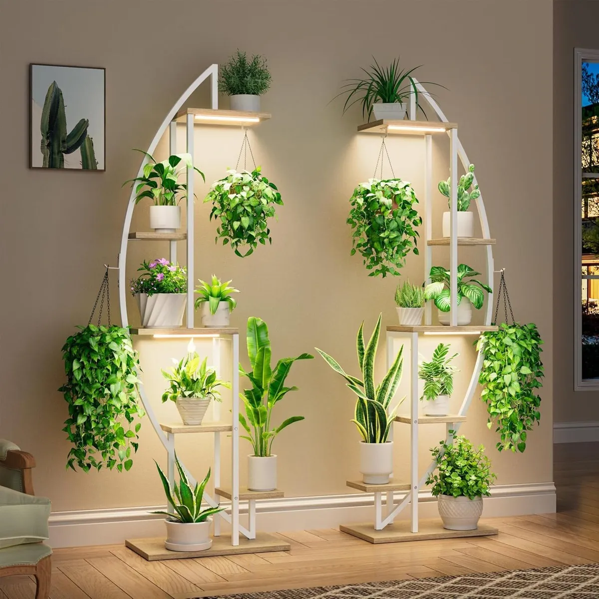 63 Metal Plant Stand Indoor With Grow Lights - 6 - Image 1