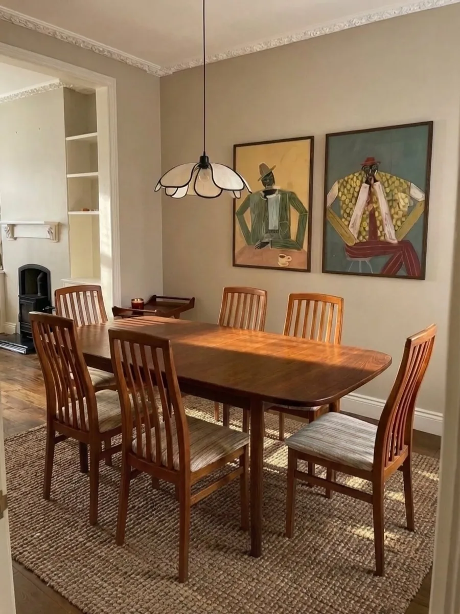 G Plan Teak Extendable MCM Dining Table 6 Chairs - Image 1