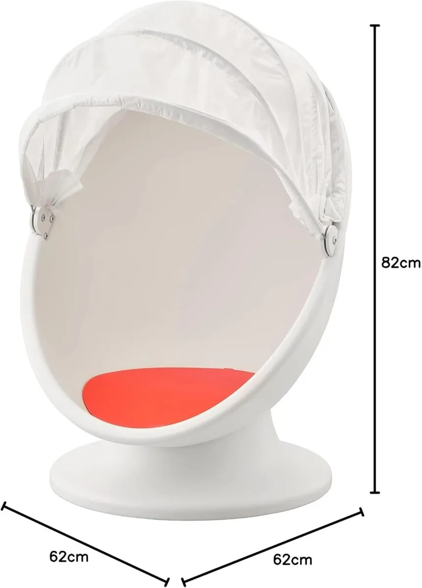 PS LÖMSK Swivel Armchair White/red - Image 3