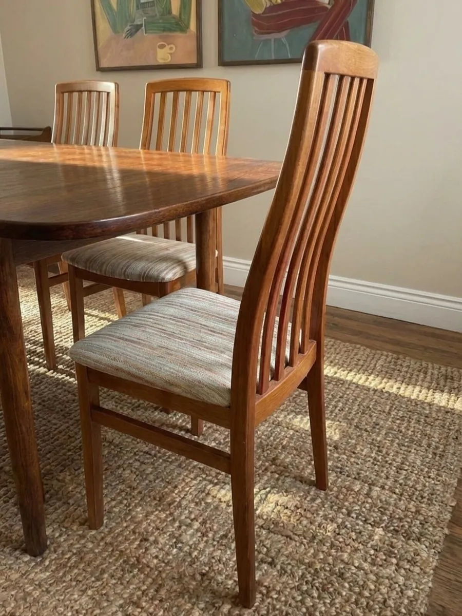 G Plan Teak Extendable MCM Dining Table 6 Chairs - Image 3