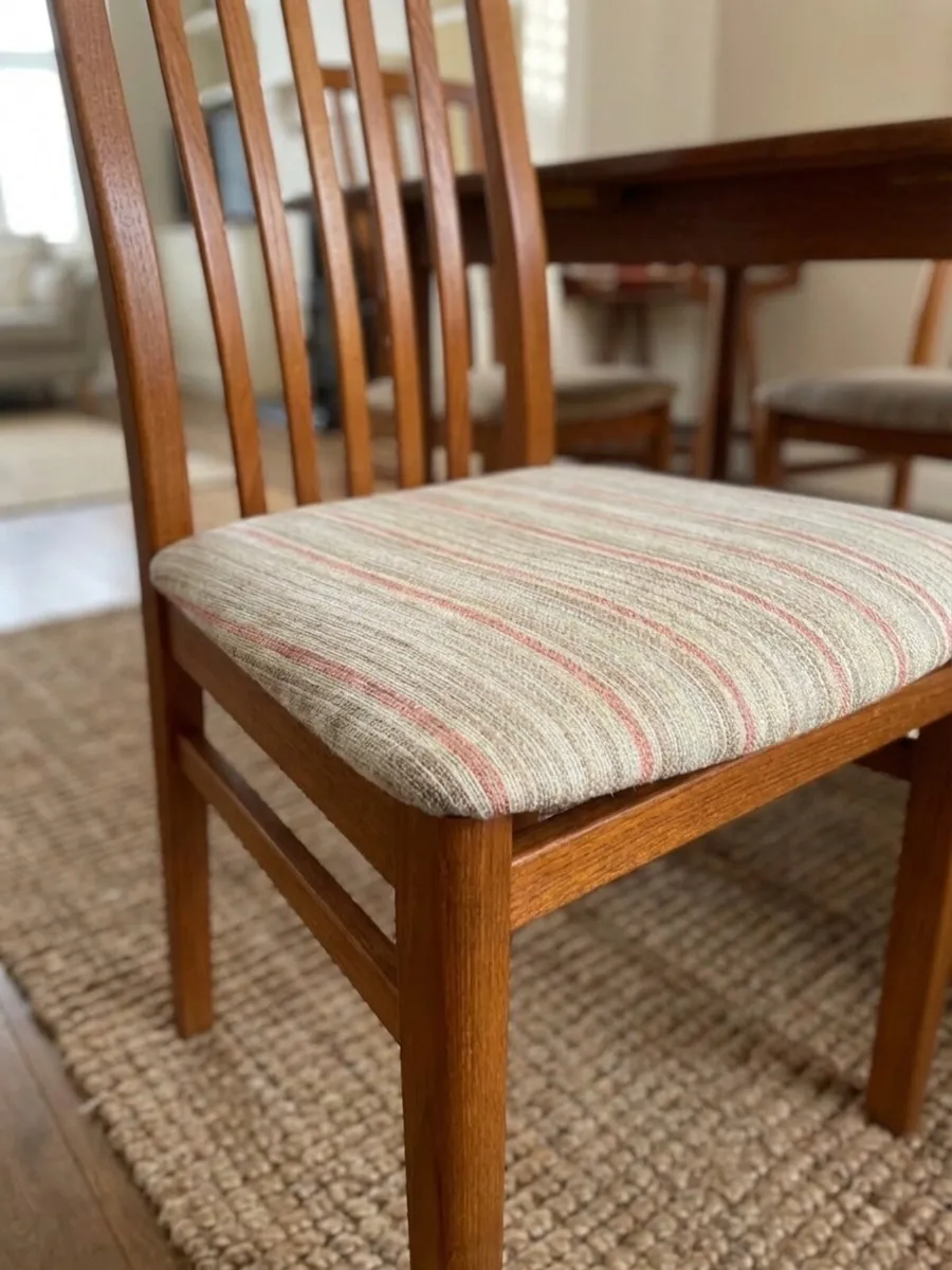 G Plan Teak Extendable MCM Dining Table 6 Chairs - Image 4