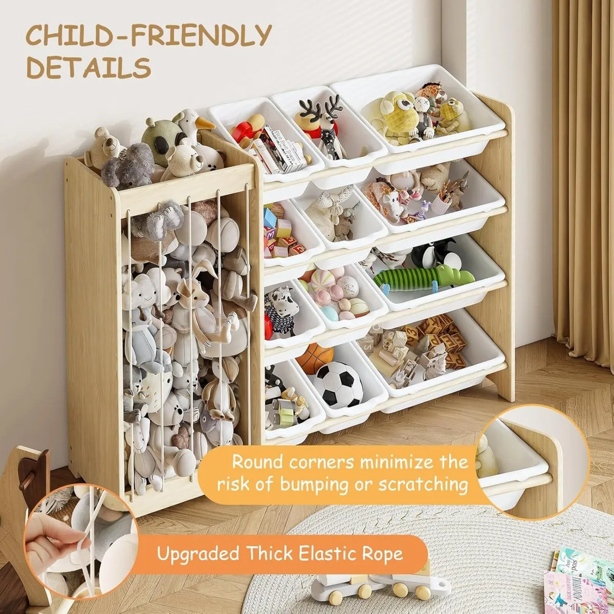 Kids Toy Storage Organizer 2-in-1 Stuffed Animal - Image 4