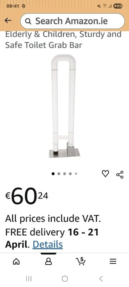 Safe Toilet Grab Bar - Image 1