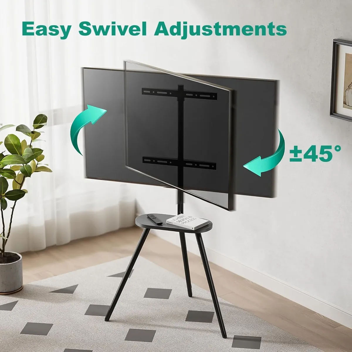 Easel Tripod TV Stand for 43-65 Inch Portable - Image 4