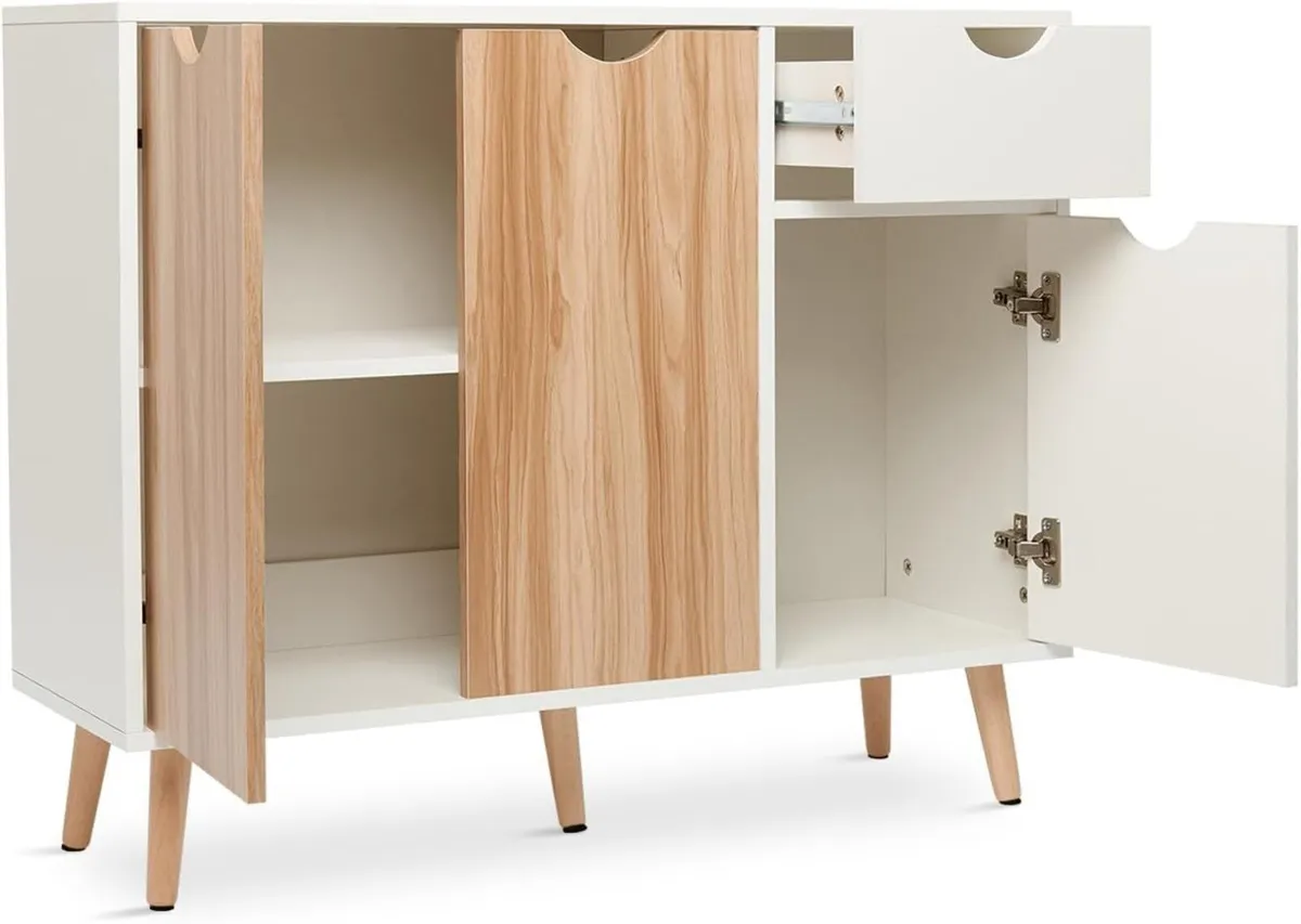 Sideboard Cupboard Storage Cabinet with 3 Doors - Image 4