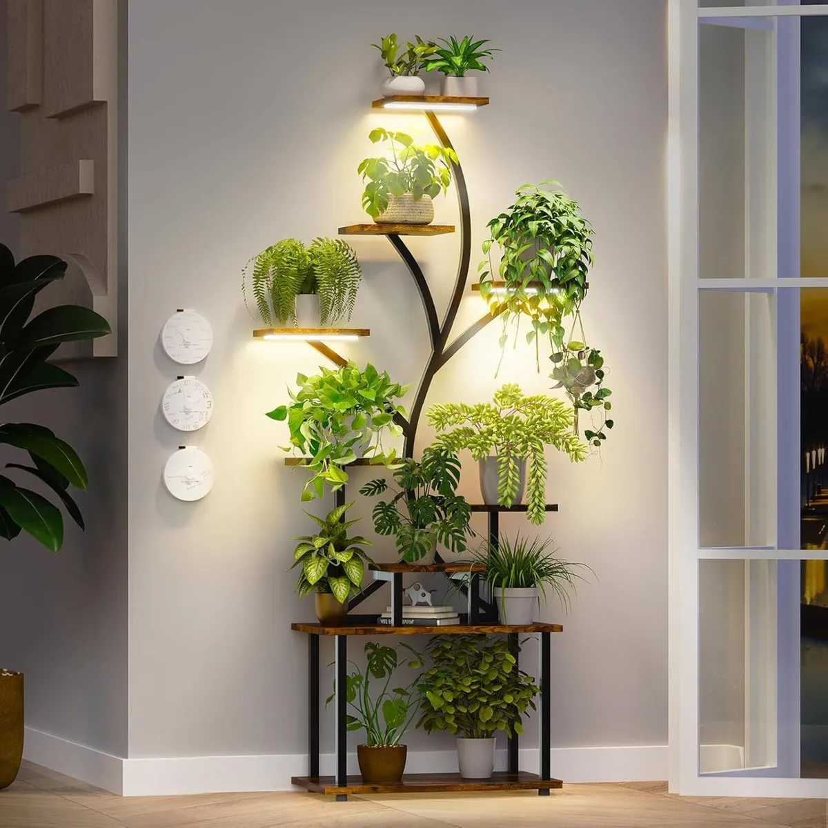 Plant Stand Indoor with Grow Lights 9-Tier Tall - Image 1