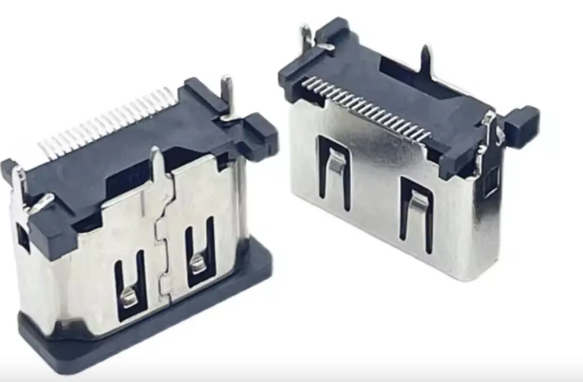 Female HDMI Connector 19PIN SMD 180 Degree PCB Rec - Image 2