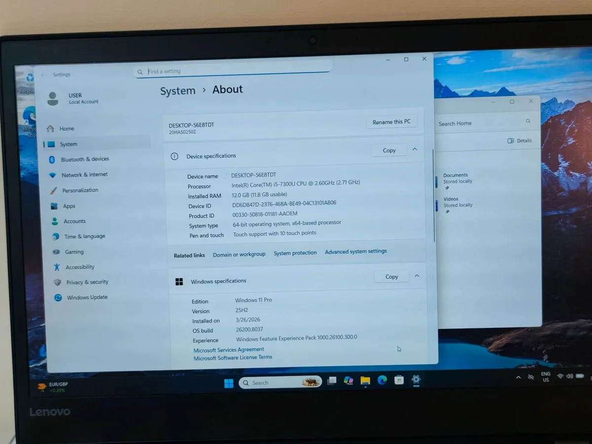 Lenovo ThinkPad T570 15.6" Intel i5 7th - Image 4